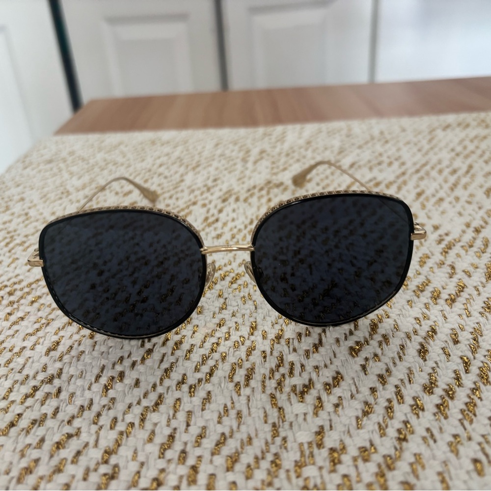 Dior Gold and Black Sunglasses